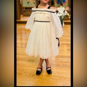 COPY - Petite Maison Kids Girls' Coco Caramel Tulle Dress with Sheer